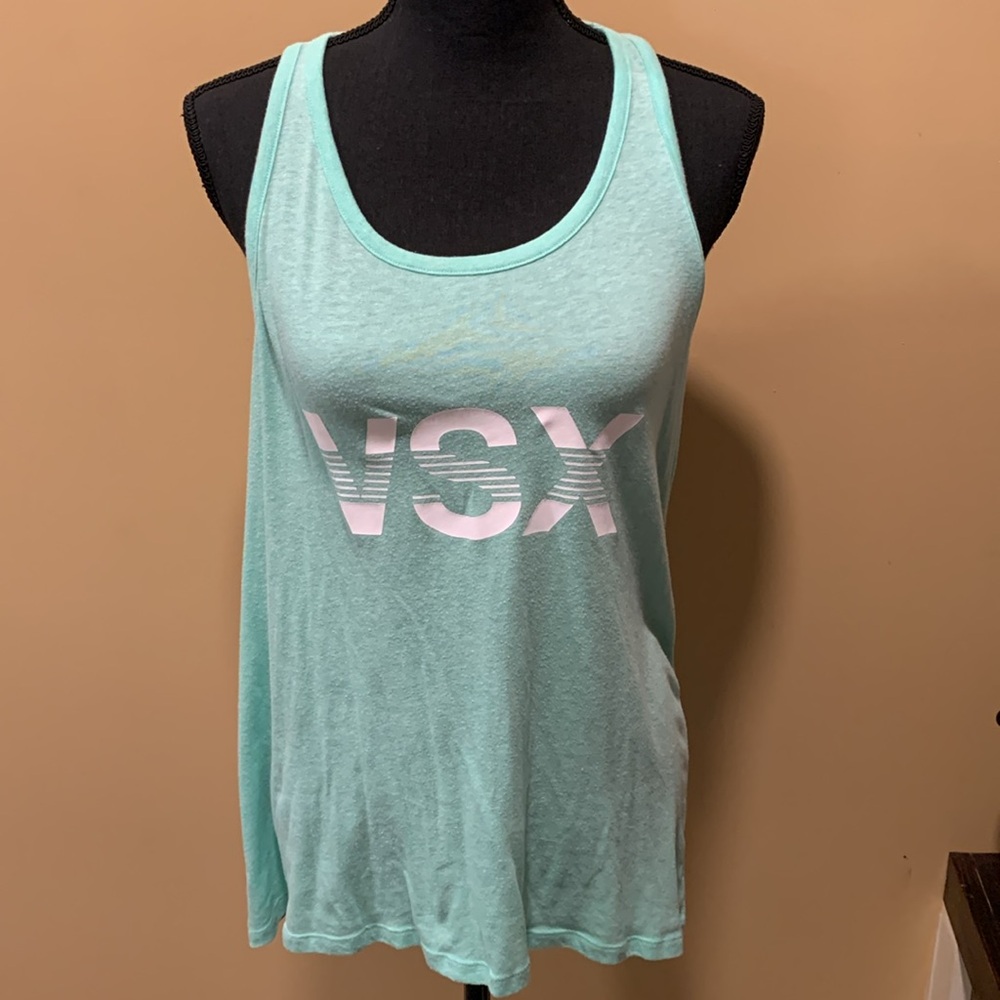 Victoria’s Secret Sport Green Racerback with Mesh Back Tank Size Large
